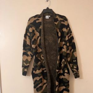 Boutique Camouflage Cardigan